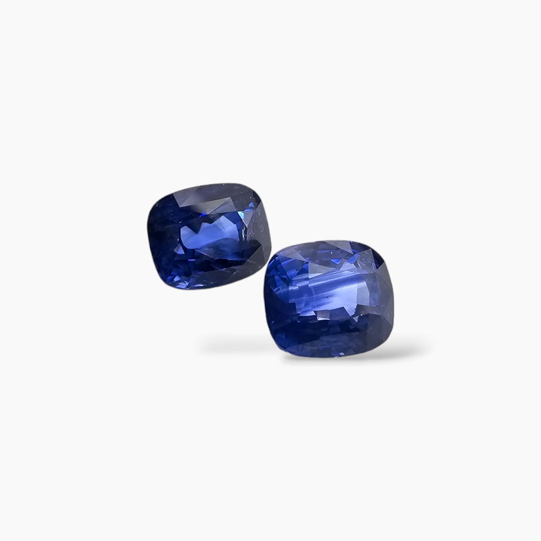 Natural Blue Sapphire Pair Stone 8.35 Carats Cushion Shape