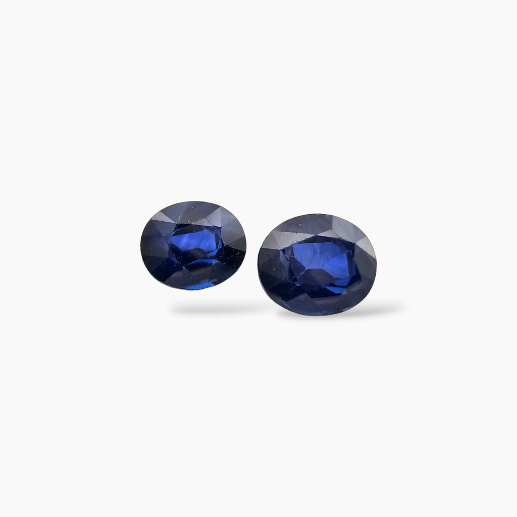 Natural Blue Sapphire Stone 4.15 Carats Oval Pair