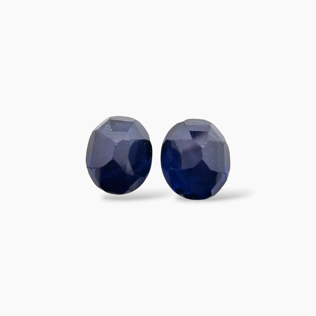 Natural Blue Sapphire Stone 4.15 Carats Oval Pair