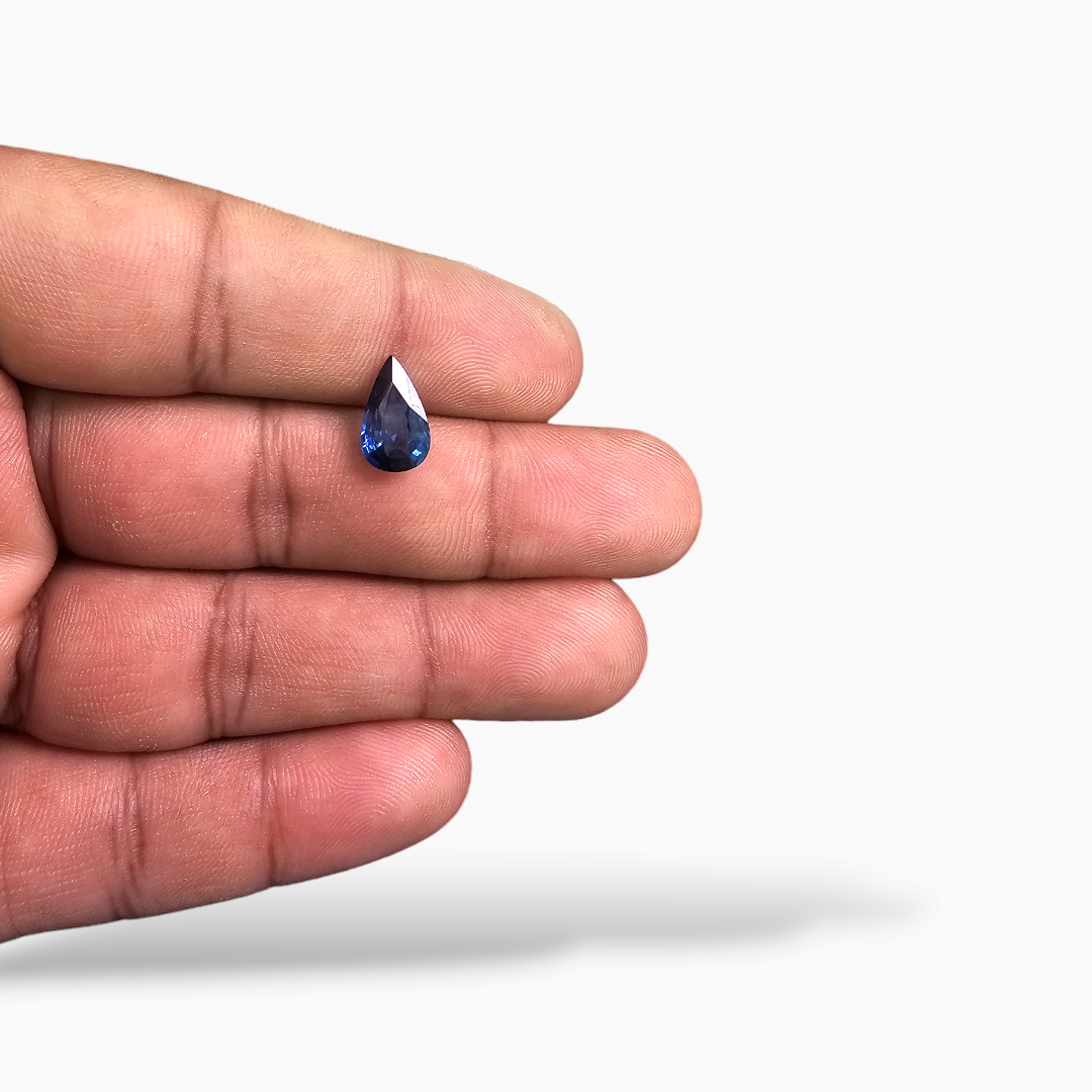 Natural Blue Sapphire Stone 2.05 Carats Pear Shape