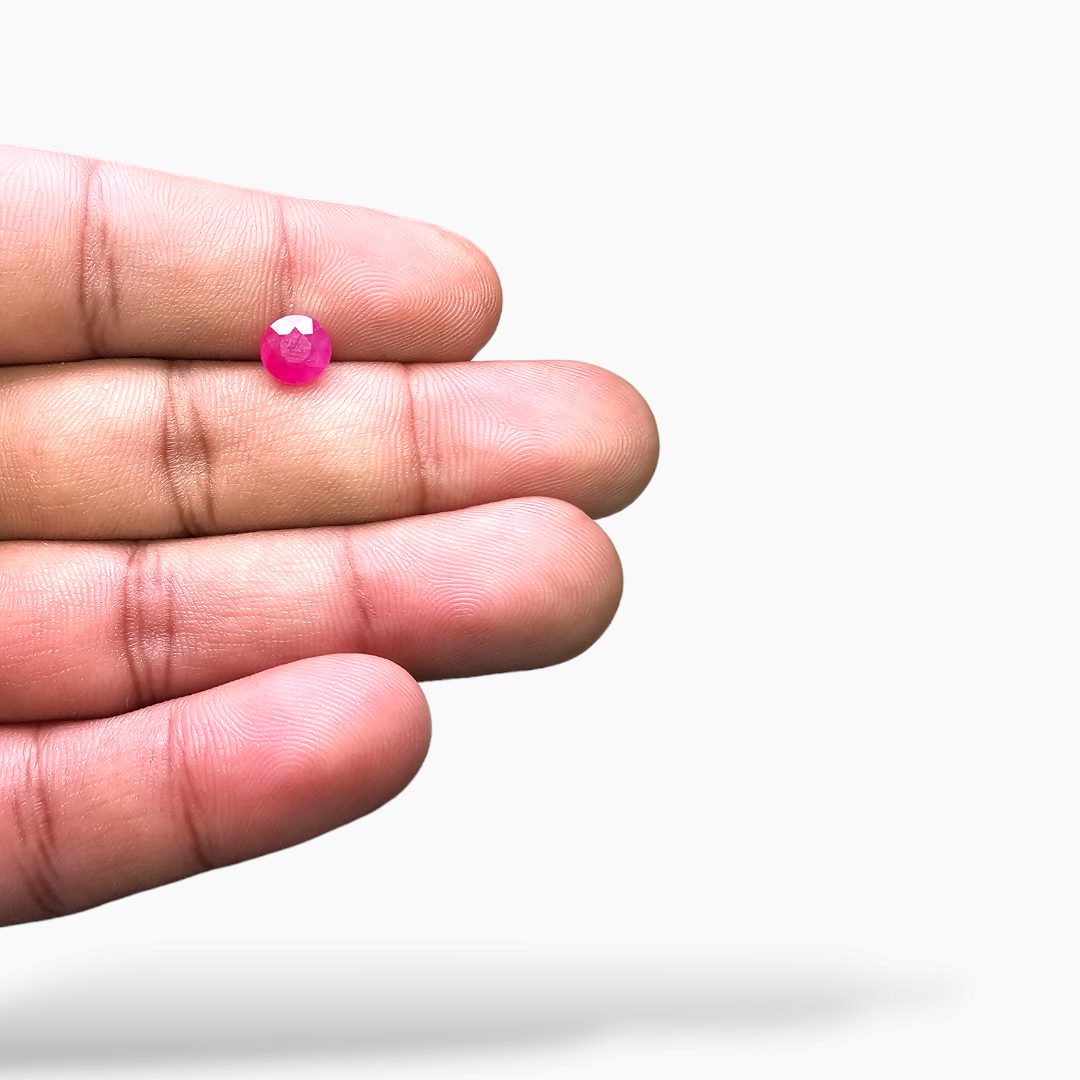 Natural Mozambique Ruby Manik Stone 1.78 Carats Round Shape