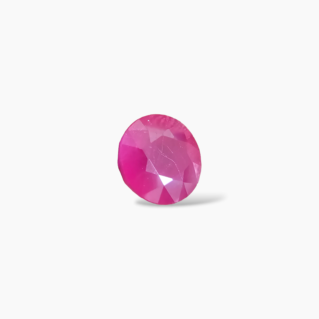 Natural Mozambique Ruby Manik Stone 0.96 Carats Round Shape