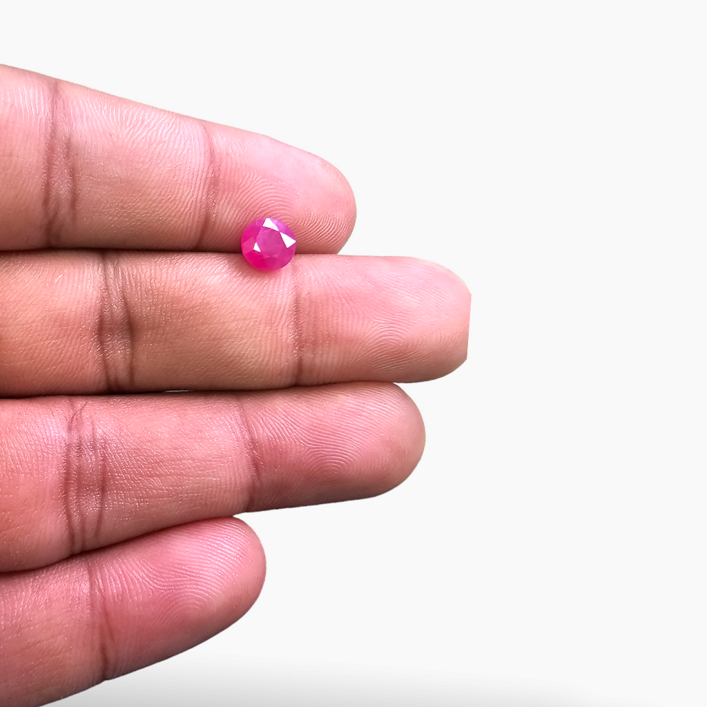 Natural Mozambique Ruby Manik Stone 1.45 Carats Round Shape