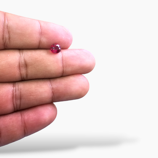 Natural Mozambique Ruby Manik Stone 1.18 Carats Oval Cut