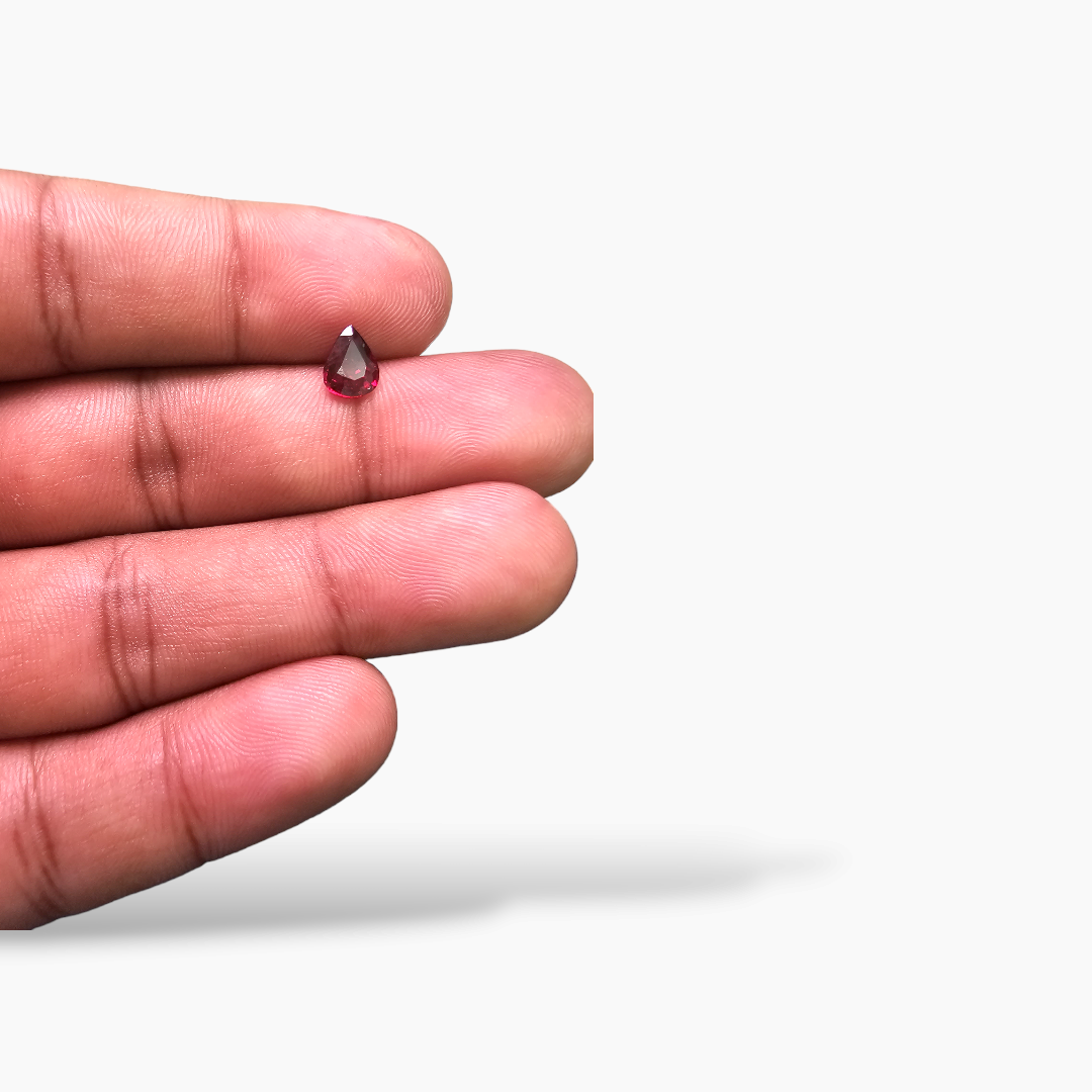 Natural Mozambique Ruby Manik Stone 1.0 Carats Pear Cut
