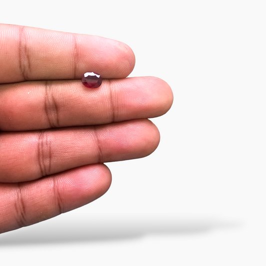 Natural Mozambique Ruby Manik Stone 1.09 Carats Oval Cut