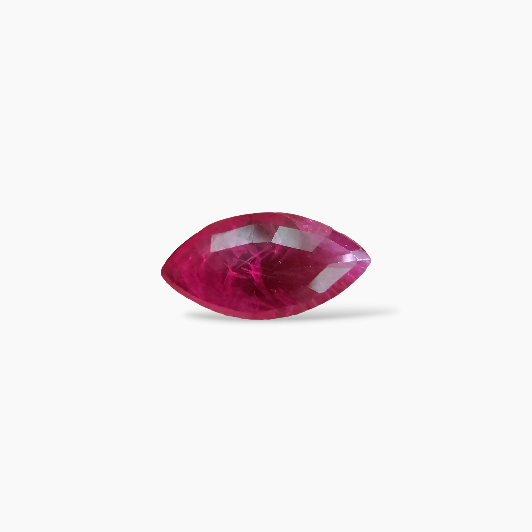 loose Natural Mozambique Ruby Manik Stone 1.04 Carats Marquise Shape