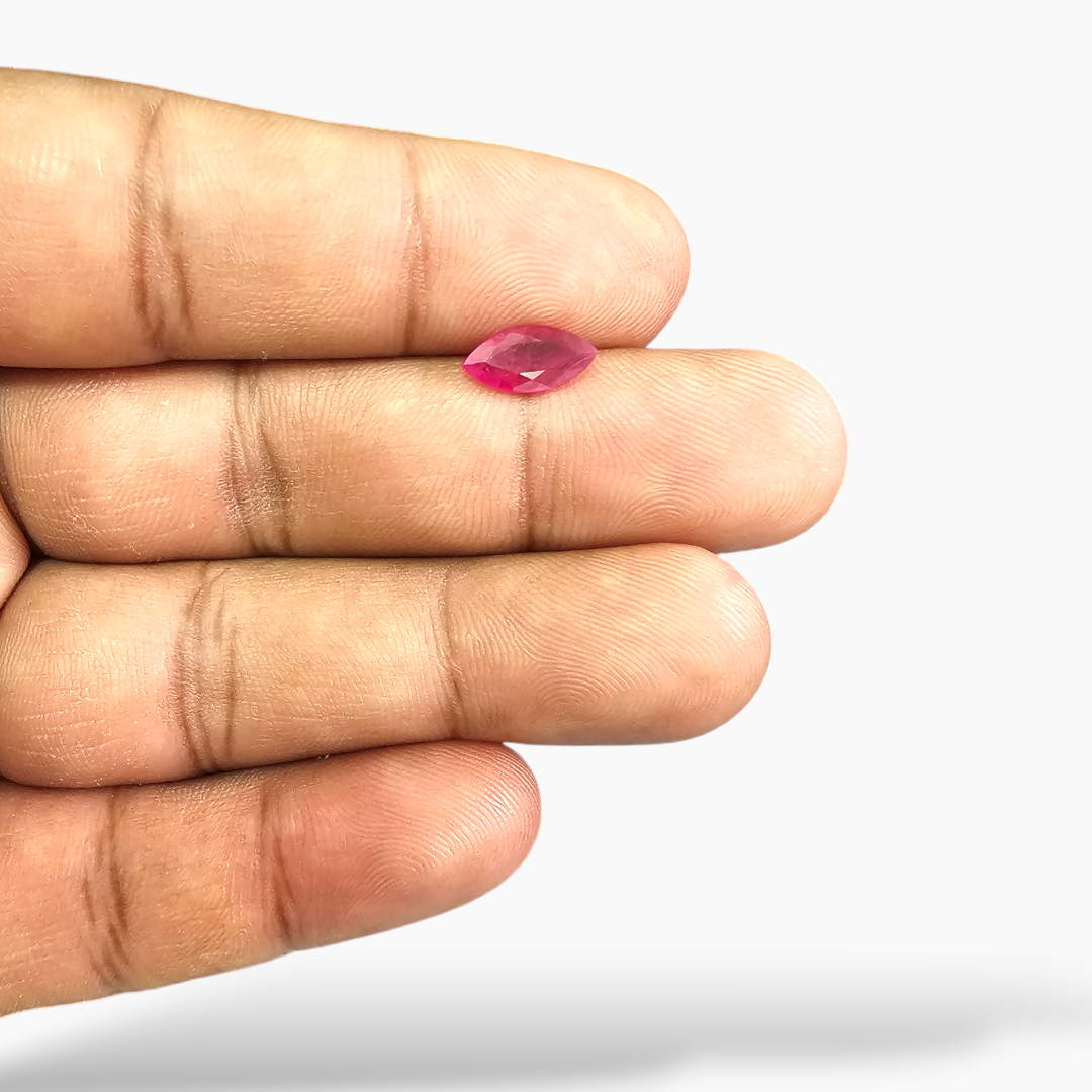 Natural Mozambique Ruby Manik Stone 1.04 Carats Marquise Shape