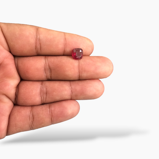 Natural Mozambique Ruby Manik Stone 2.14 Carats Cushion Shape