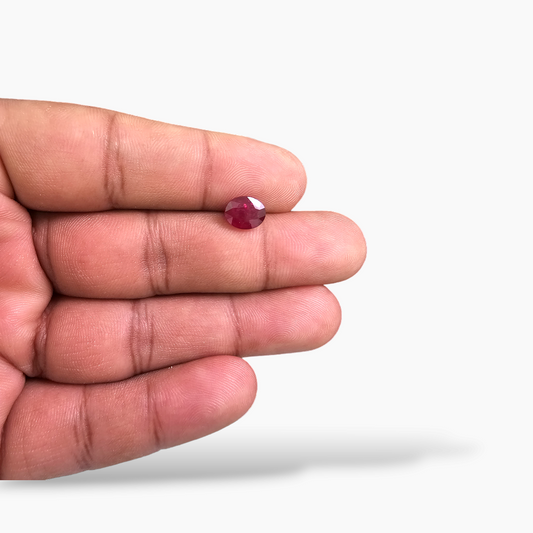 Natural Mozambique Ruby Manik Stone 2.19 Carats Oval Shape 