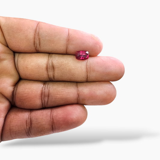 Natural Mozambique Ruby Manik Stone 2.03 Carats Cushion Shape 