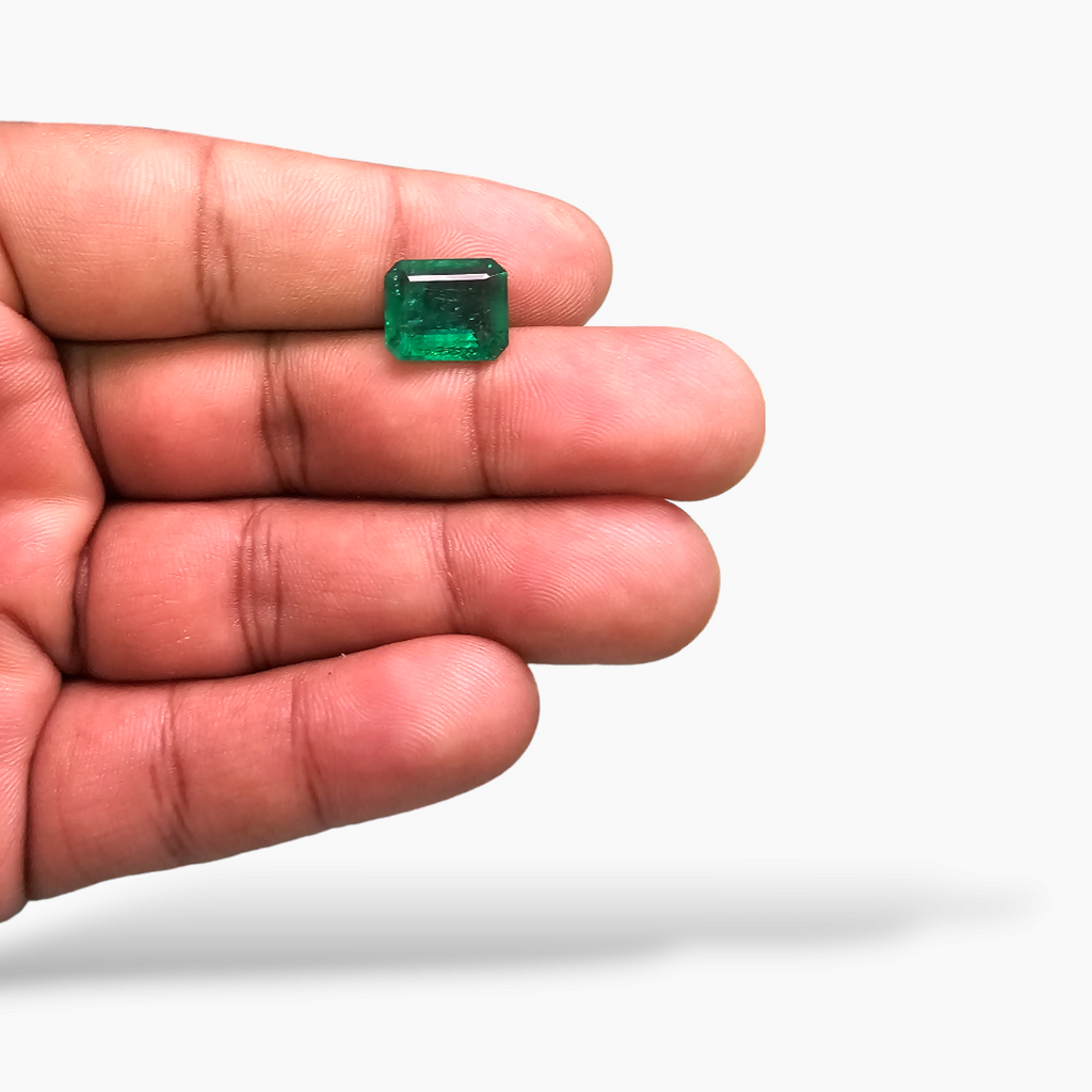 Natural Zambian Emerald Stone 4.89 Carats Emerald Cut
