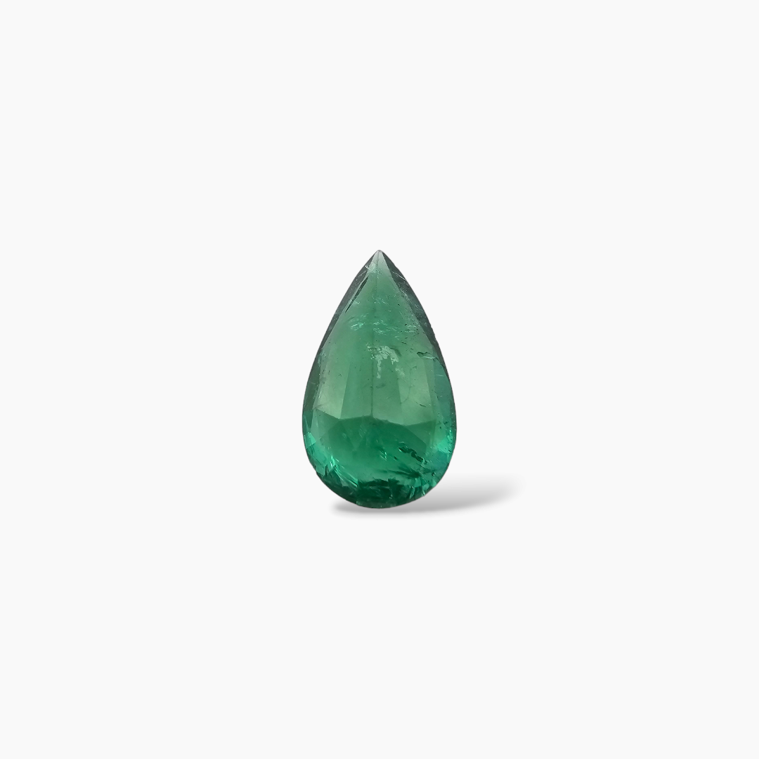 loose Natural Zambian Emerald Stone 4.85 Carats Pear Cut