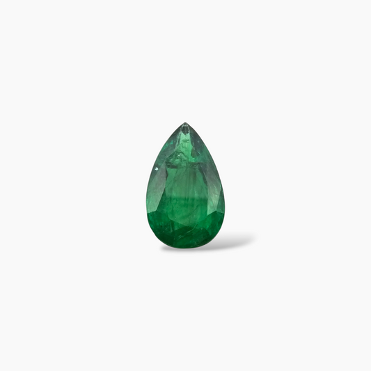 loose Natural Zambian Emerald Stone 5.53 Carats Pear Cut 15.71 x 9.19 x 6.04 mm