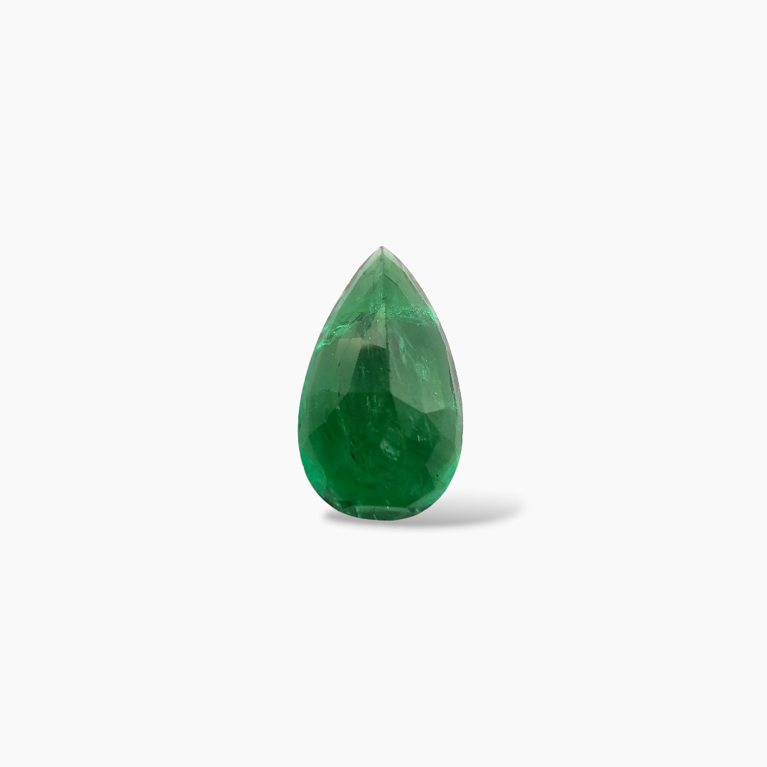 shop Natural Zambian Emerald Stone 5.53 Carats Pear Cut 15.71 x 9.19 x 6.04 mm