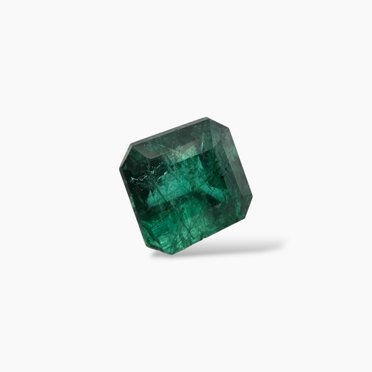 loose Natural Russian Emerald Stone 4.22 Carats Emerald Cut 9.24 x 8.71 x 7.44 mm 