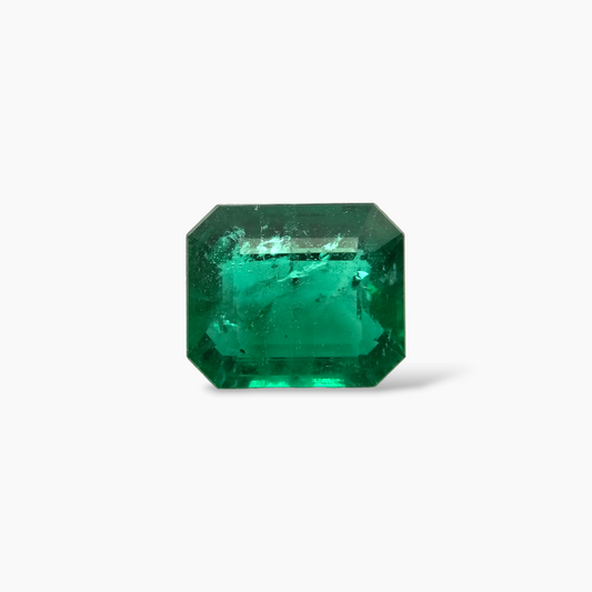 loose Natural Zambian Emerald Stone 6.19 Carats Emerald Cut 11.89 x 10.00 x 6.44 mm 