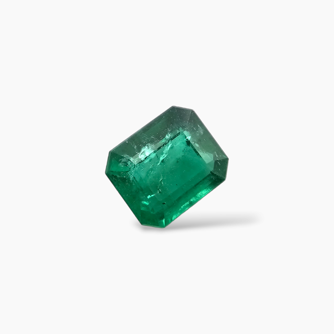 online Natural Zambian Emerald Stone 6.19 Carats Emerald Cut 11.89 x 10.00 x 6.44 mm