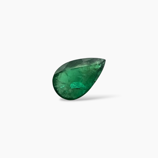 shop Natural Zambian Emerald Stone 8.13 Carats Pear Cut 17.51 x 10.73 x 6.81 mm