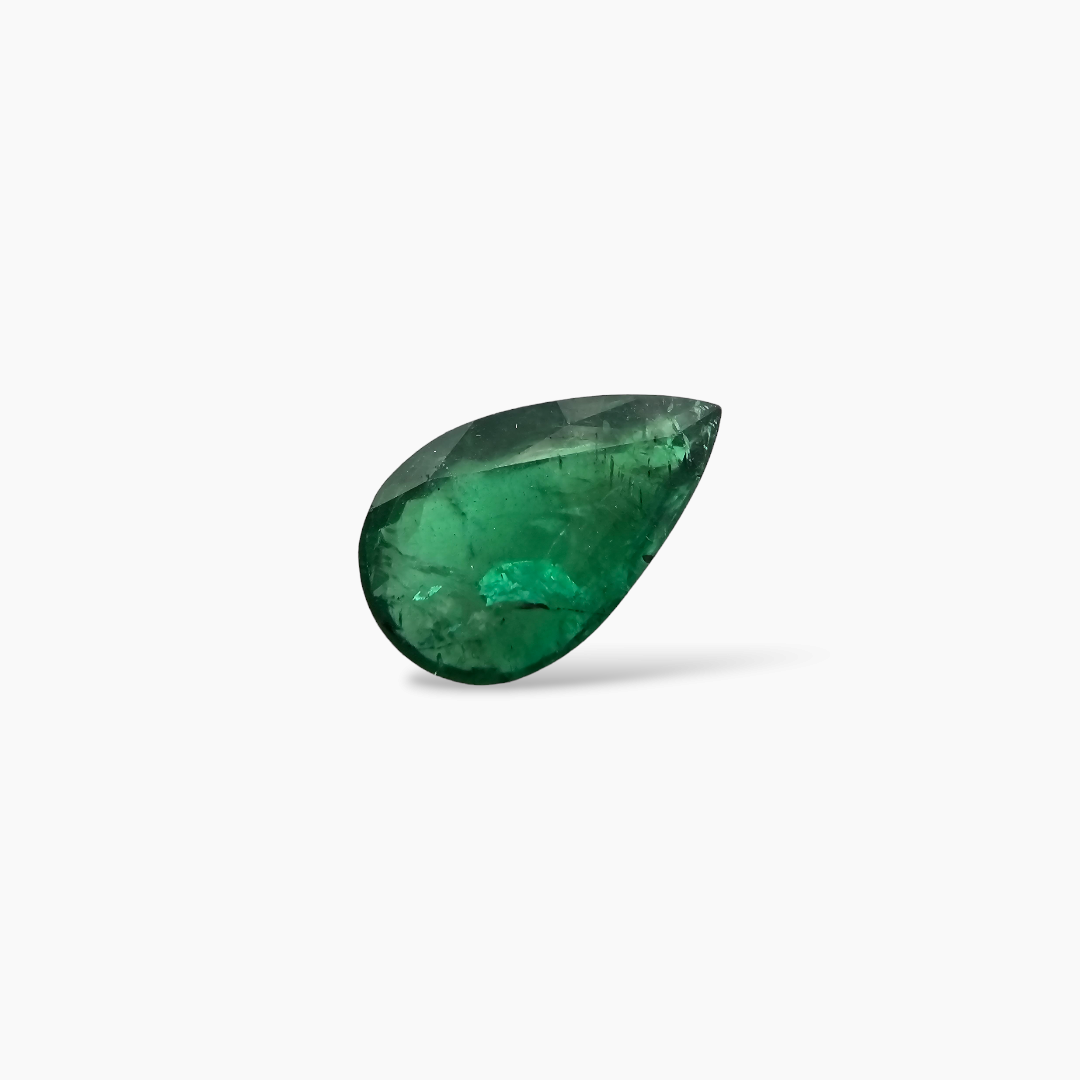 online Natural Zambian Emerald Stone 8.13 Carats Pear Cut 17.51 x 10.73 x 6.81 mm