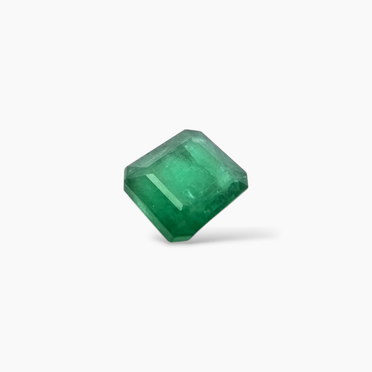 loose  Natural Zambian Emerald Stone 8.41 Carats Emerald Cut 12.6 x 10.8  mm Rich text editor