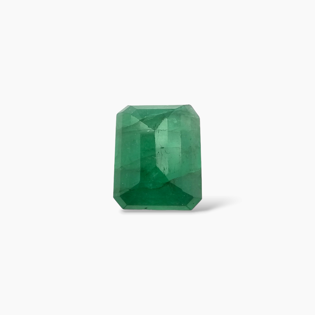 Natural Zambian Emerald Stone 8.41 Carats Emerald Cut 12.6 x 10.8  mm Rich text editor