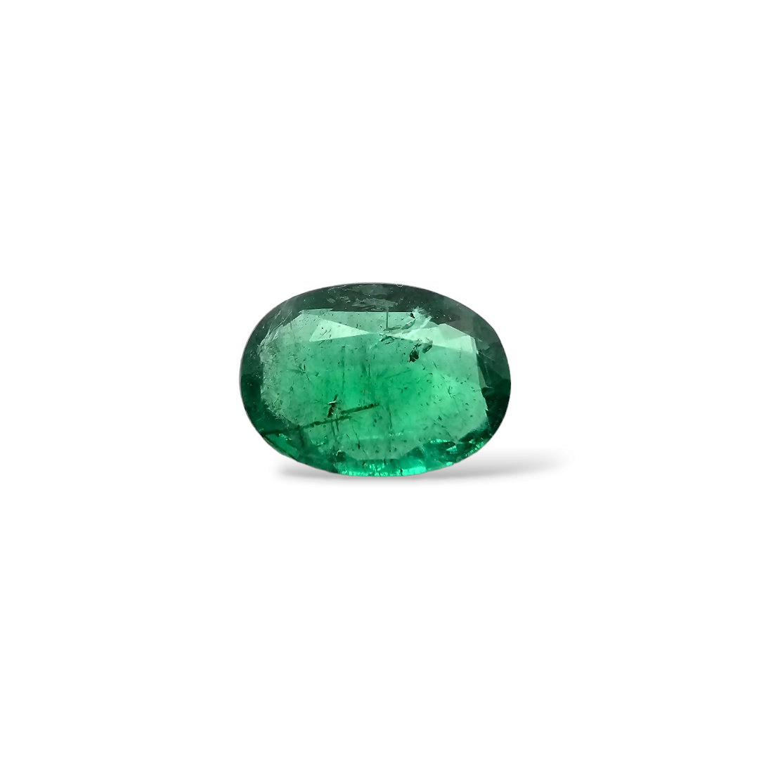 Natural Zambian Emerald Stone 5.38 Carats Oval Cut