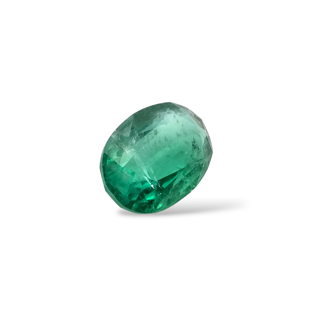 online Natural Zambian Emerald Stone 5.52 Carats Oval Cut 13.7 x 9.4  mm