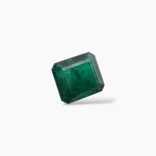 loose Natural Zambian Emerald Stone 6.45 Carats Emerald Cut 11.6 x 10.3 mm