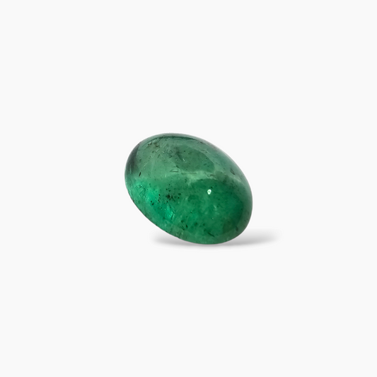 loose Natural Zambian Emerald Stone 10.65 Carats Oval Cabochon 15.8 x 12.6 mm