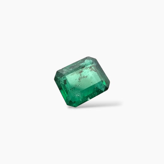 loose Natural Zambian Emerald Stone 4.30 Carats Emerald Cut 10.4 x8.8 mm