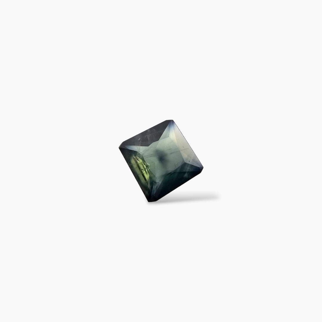 shop Natural Green Sapphire Stone 1.9 Carats Princess Shape 8mm 