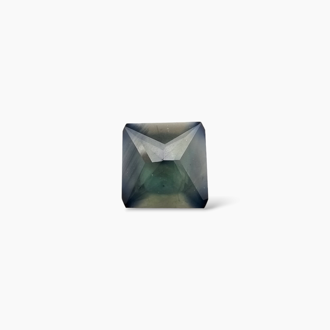 online Natural Green Sapphire Stone 1.9 Carats Princess Shape 8mm 