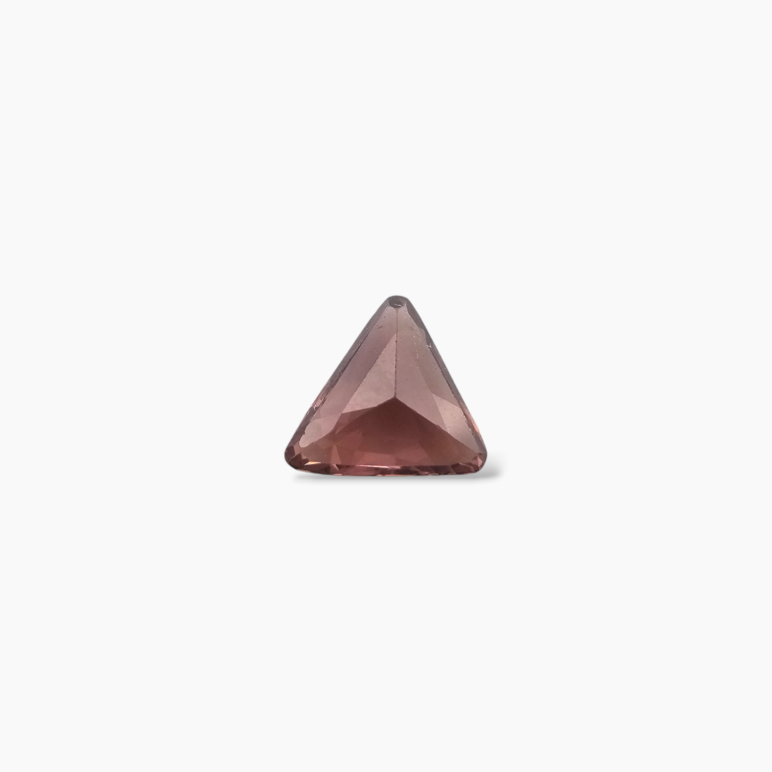 loose Natural Pinkish Brown Sapphire Stone 1.07 Carats Trilliant Cut 6.5mm