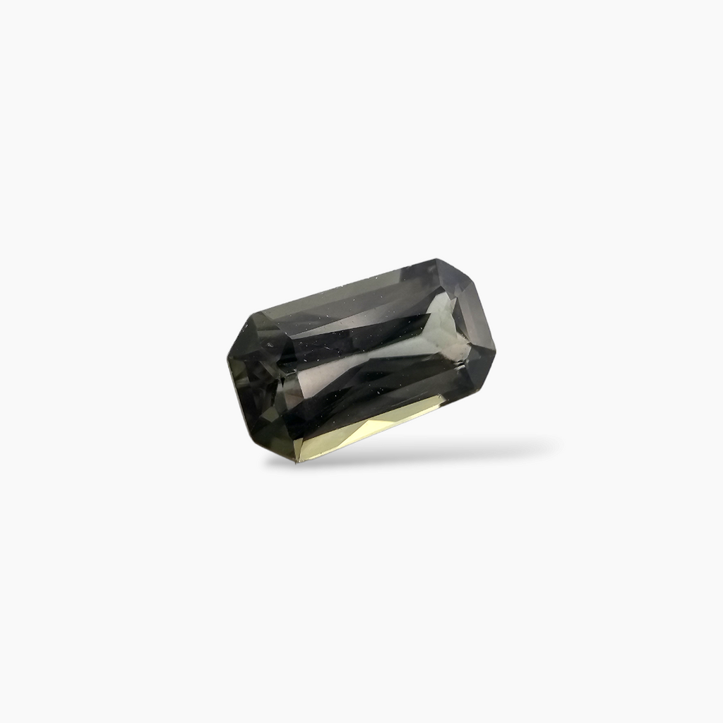 shop Natural Green Sapphire Stone 1.45 Carats Emerald Cut 8.8x4.8 mm