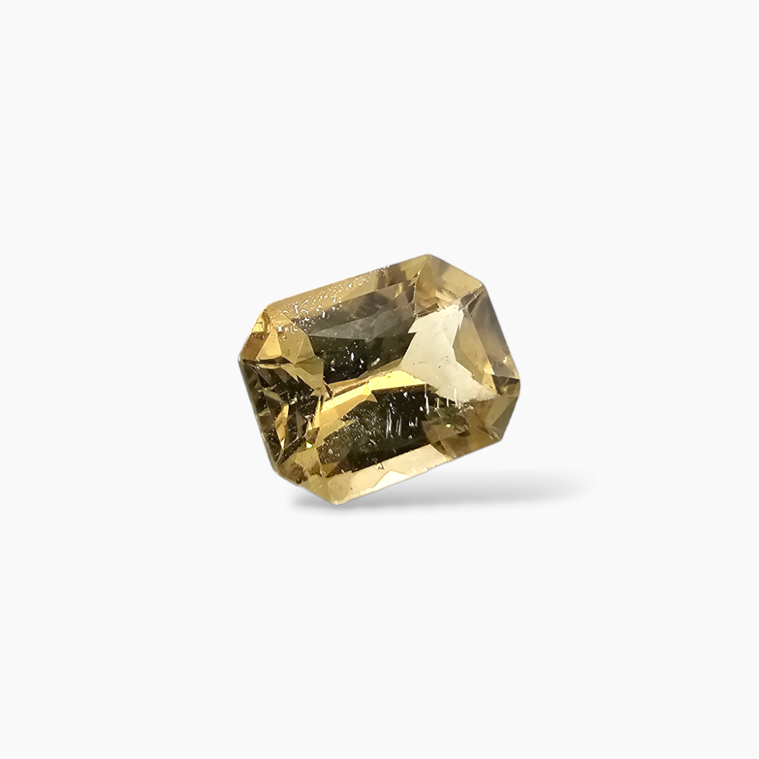 online Natural Yellow Sapphire Stone 1.02 Carats Emerald Cut 7x5 mm