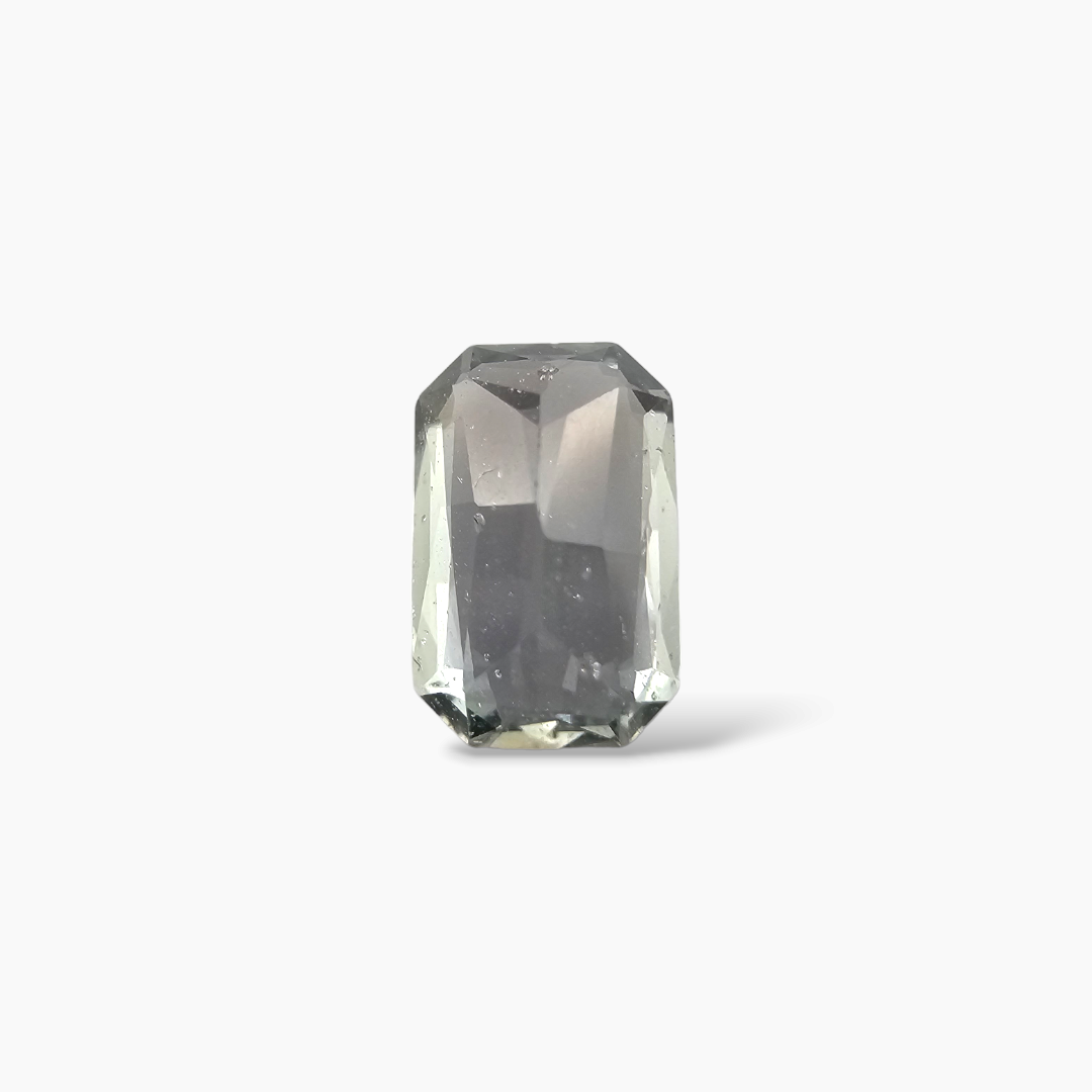 shop Natural Green Sapphire Stone 1.31 Carats Emerald Cut 8 x 5.2 mm