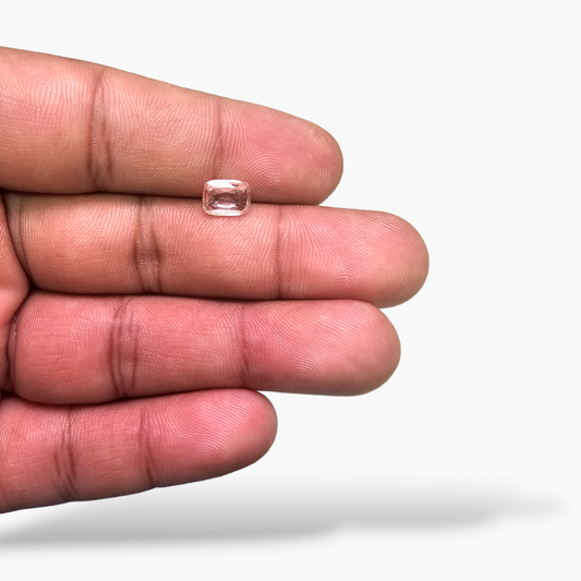 Natural Orange Sapphire Stone 1.55 Carats Cushion  7.8 x 5.8 mm