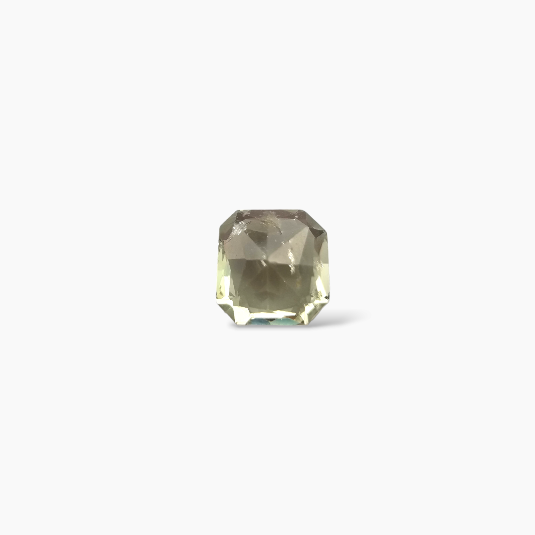 loose Natural Green Sapphire Stone 1.05 Carats Asscher Cut Green 6mm