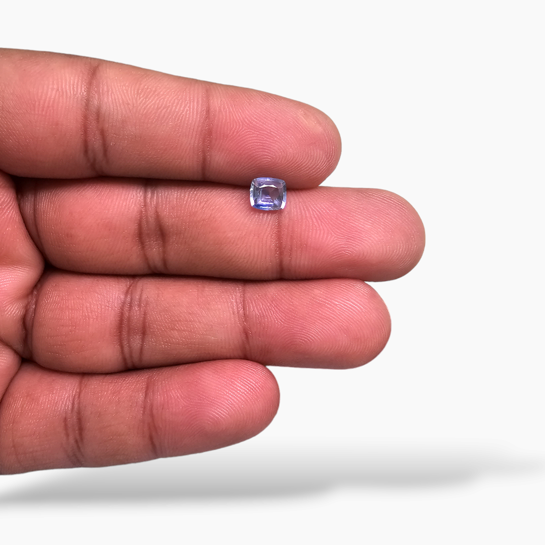 Natural Blue Sapphire Stone 0.75 Carats Cushion 6 x 5.5 mm