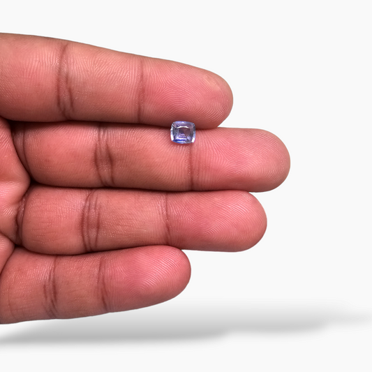 Natural Blue Sapphire Stone 0.75 Carats Cushion 6 x 5.5 mm