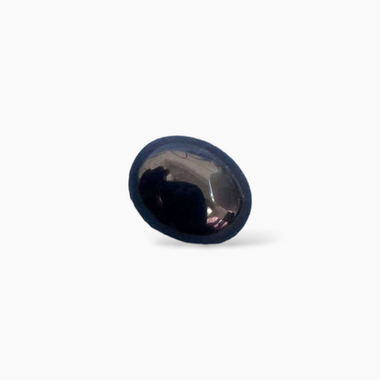 shop Natural Blue Sapphire Stone 11.27 Carats Oval Cabochon Dark 14.3 x 11.4 mm