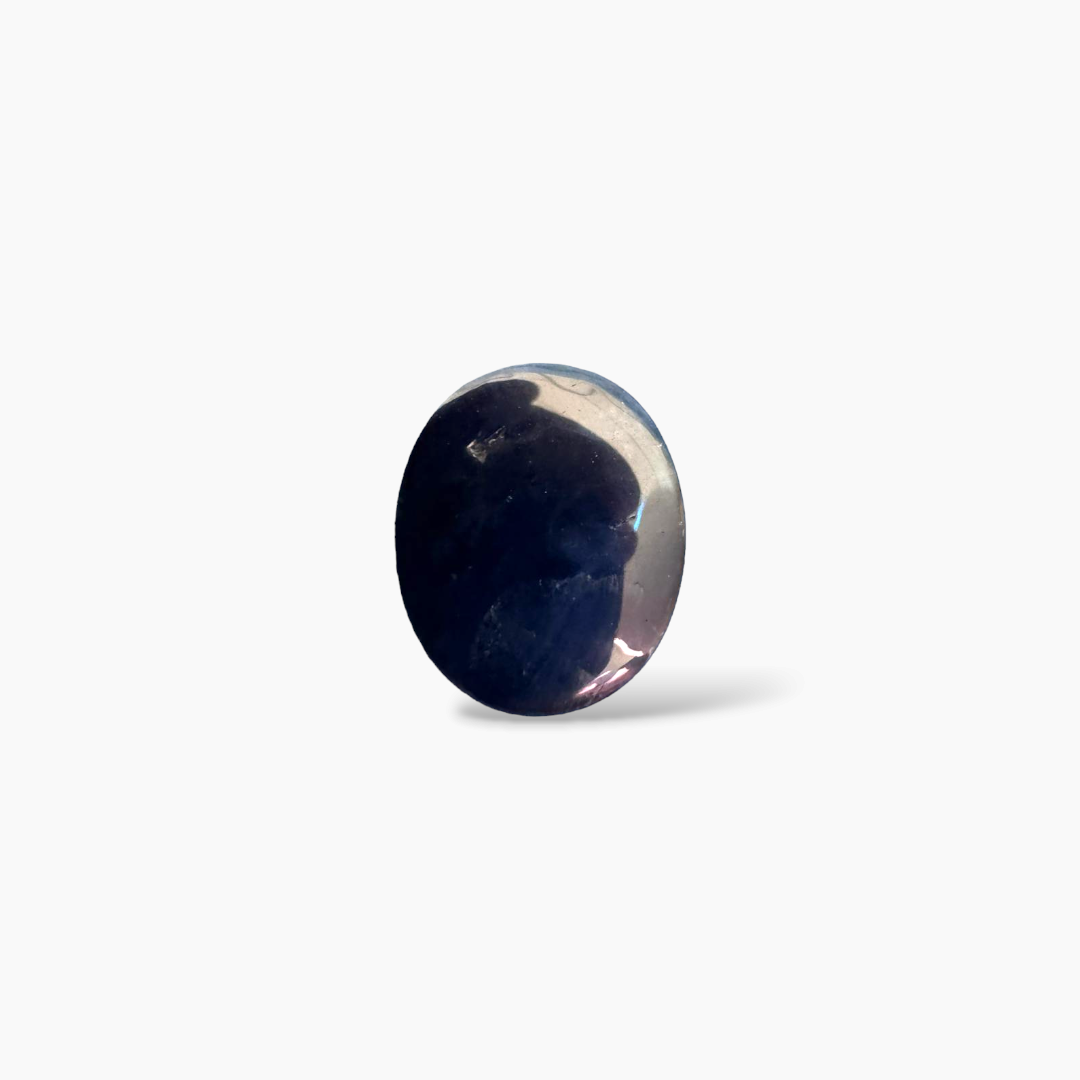 online Natural Blue Sapphire Stone 11.27 Carats Oval Cabochon Dark 14.3 x 11.4 mm