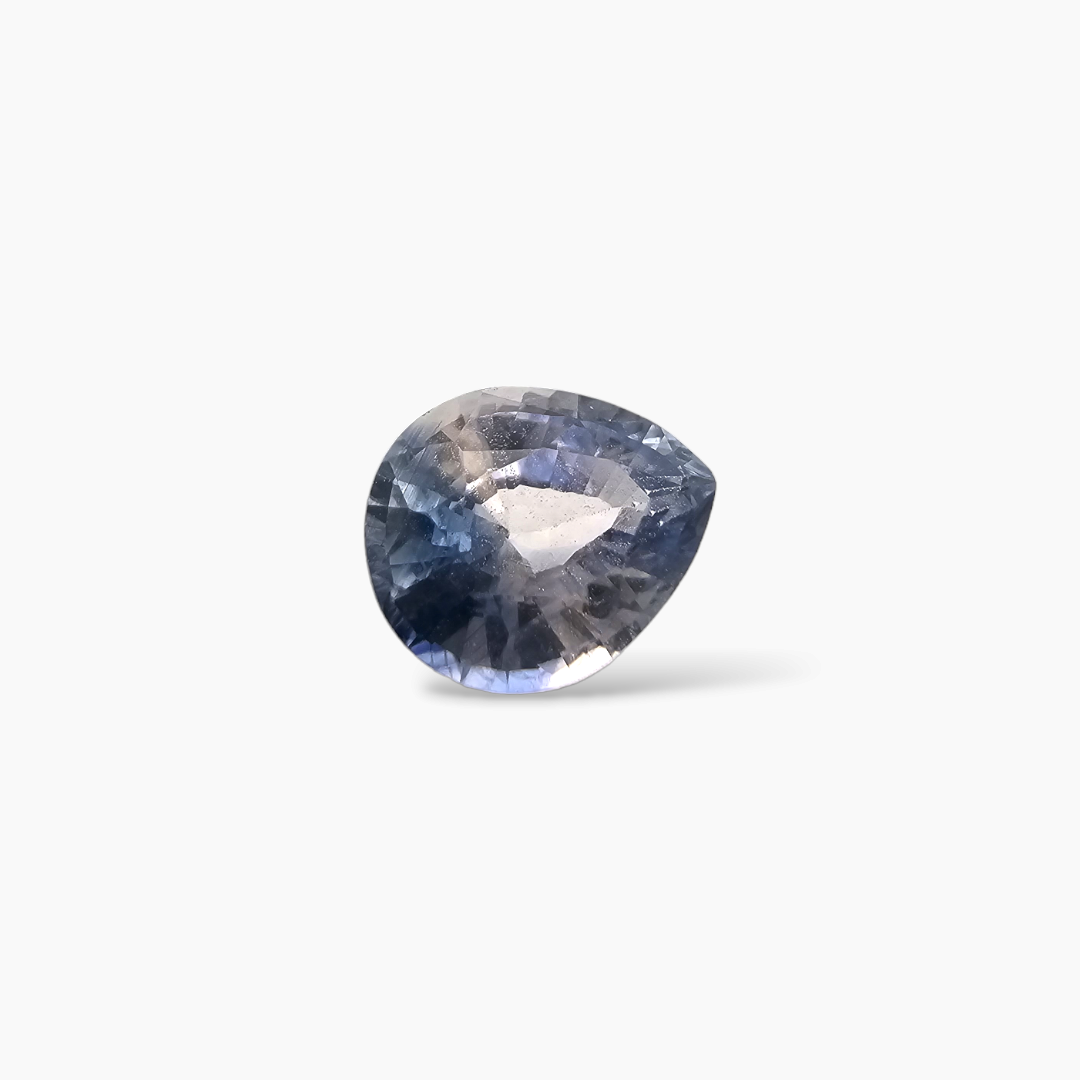 loose Natural Blue Sapphire Stone 1.24 Carats Pear Light Blue 7.5 x 6 mm