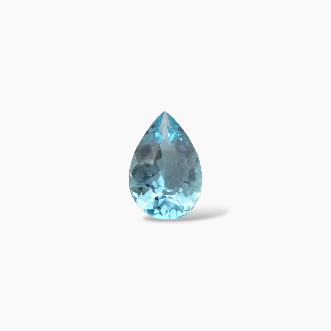 buy Natural Aquamarine Stone 4.32 Carats Pear Shape 15 x 10 mm 