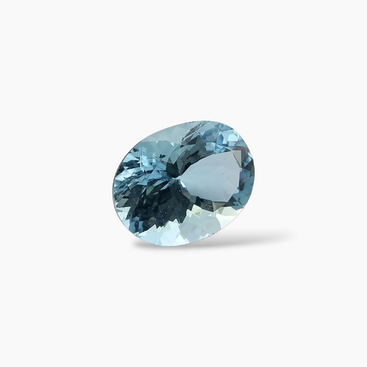 shop Natural Aquamarine Stone 4.94 Carats Oval Shape 12.3 x 9.8 mm