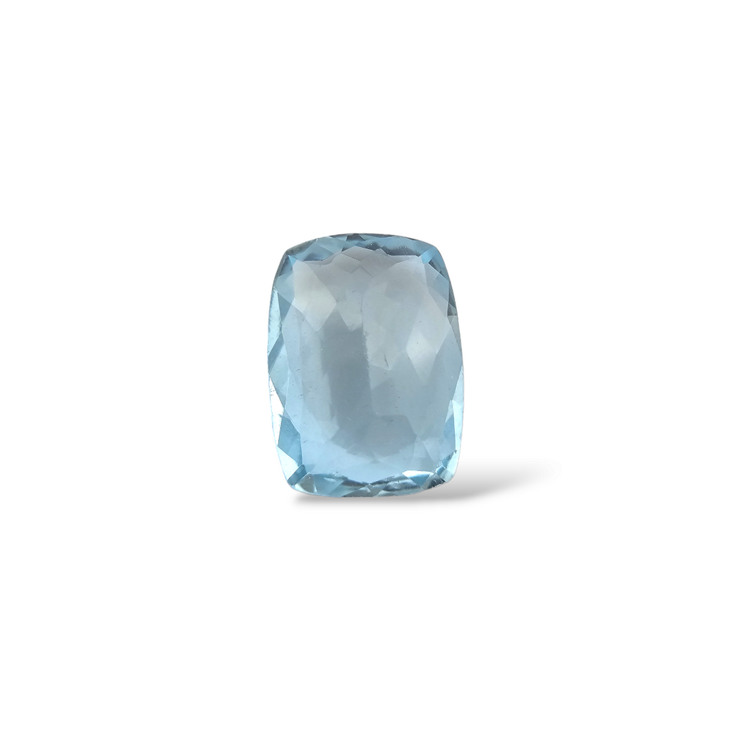 Natural Aquamarine Stone 2.6 Carats Cushion Shape 11 x 8 mm