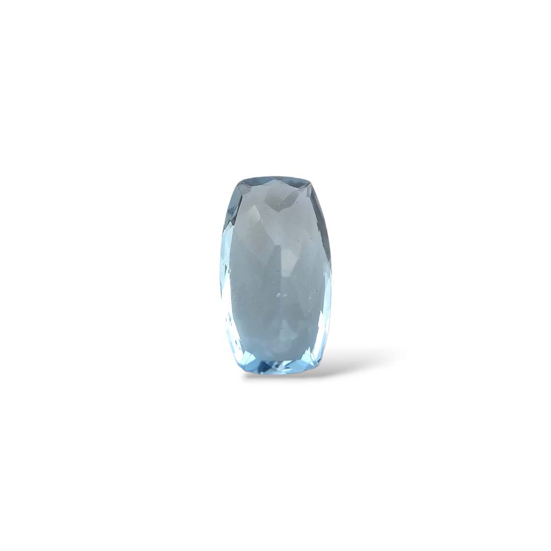 loose Natural Aquamarine Stone 1.06 Carats Cushion Shape 10.2 x 5.4 mm