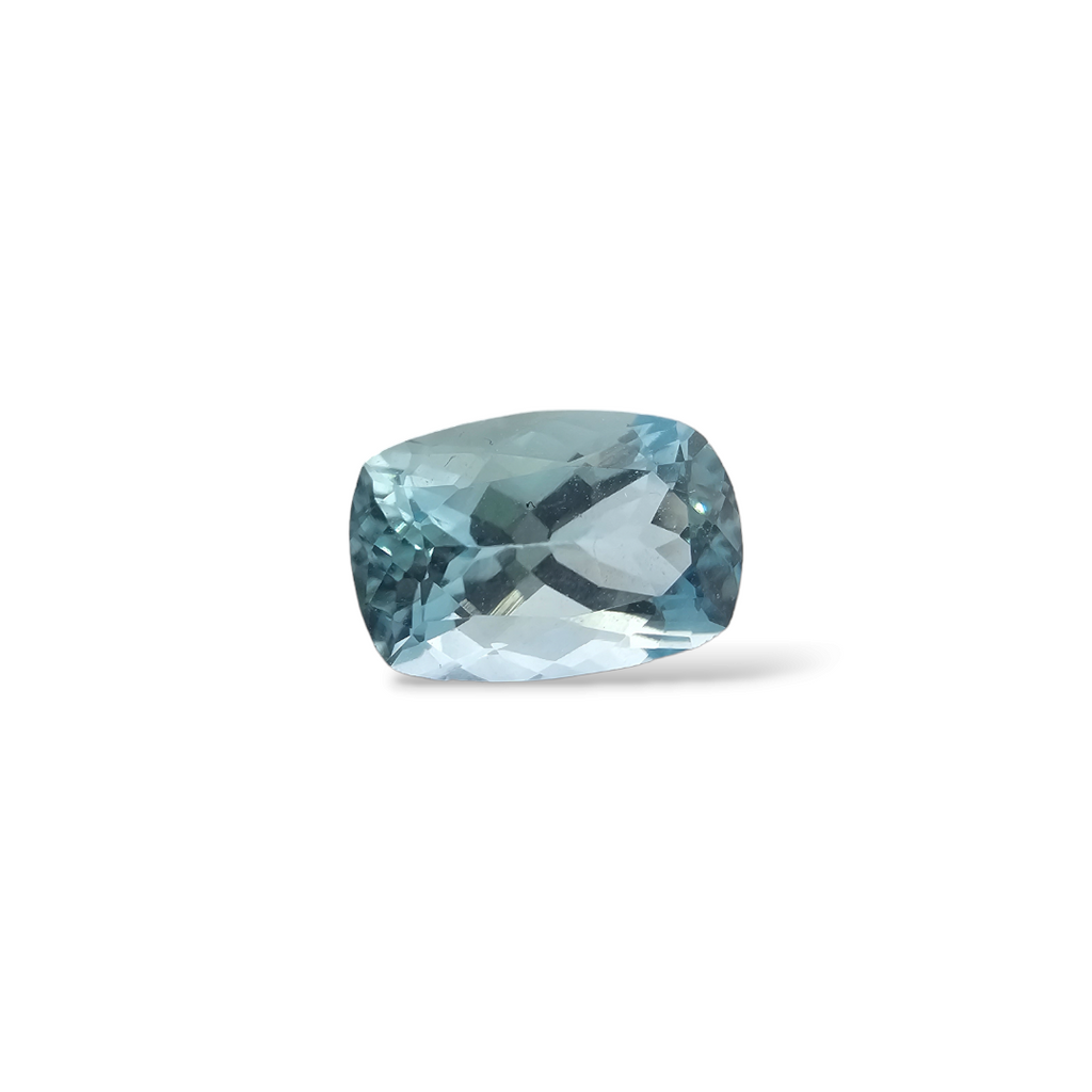 shop Natural Aquamarine Stone 2.16 Carats Cushion Shape 10 x 6.7 mm