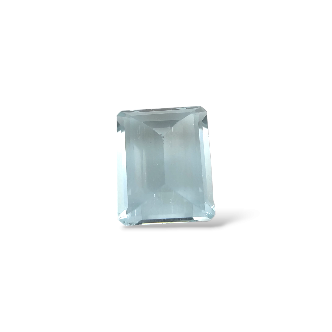 loose Natural Aquamarine Stone 4.12 Carats Emerald Cut